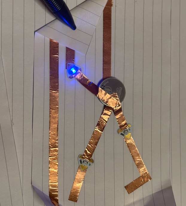 Prototype 2: Multi-interactive circuit prototype: Pressed connection one.
