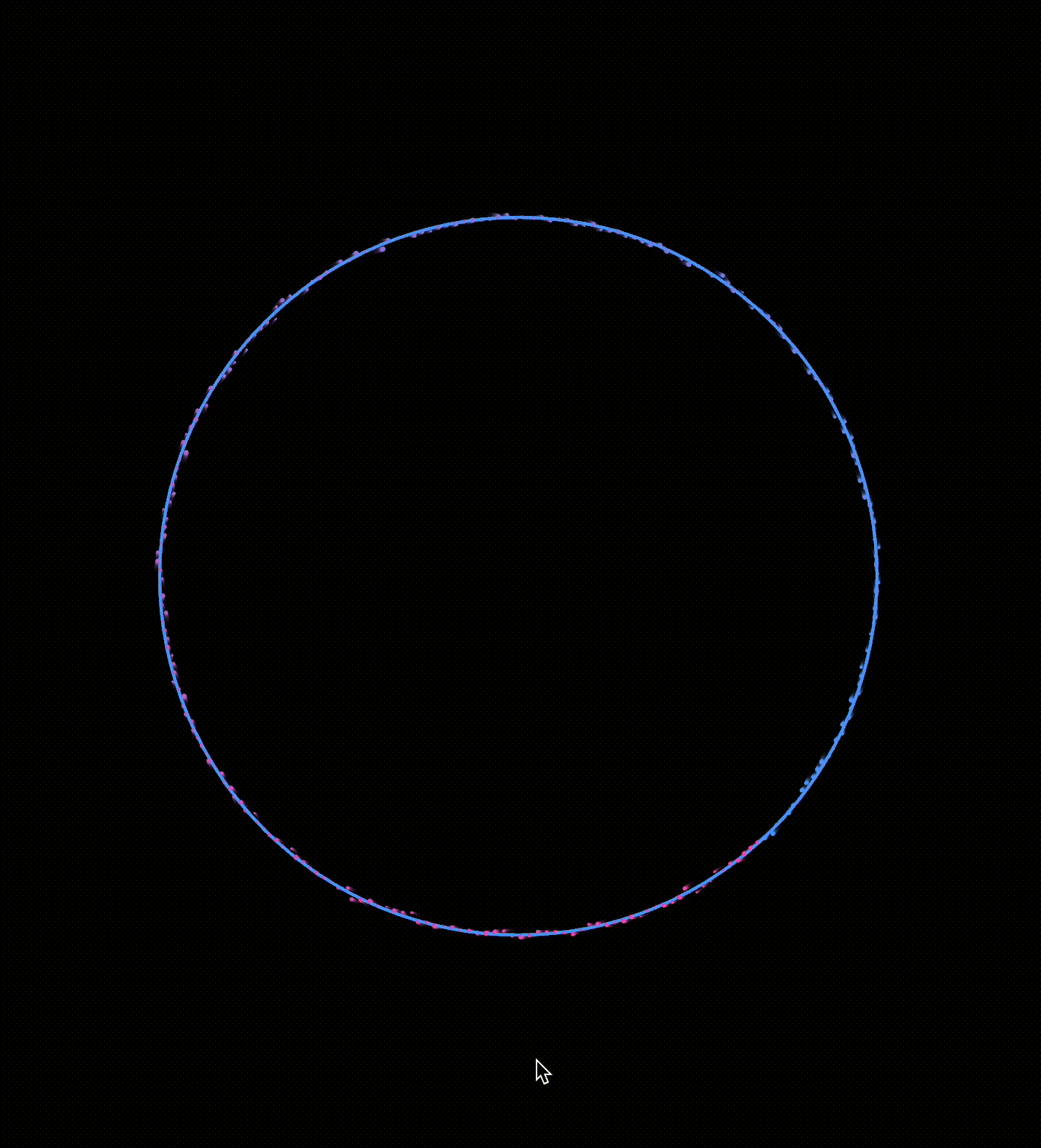 Sound-triggered particle appearance.