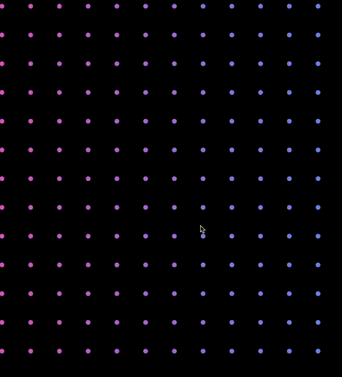 Full-screen dot grid uniformly scales in sync with sound.