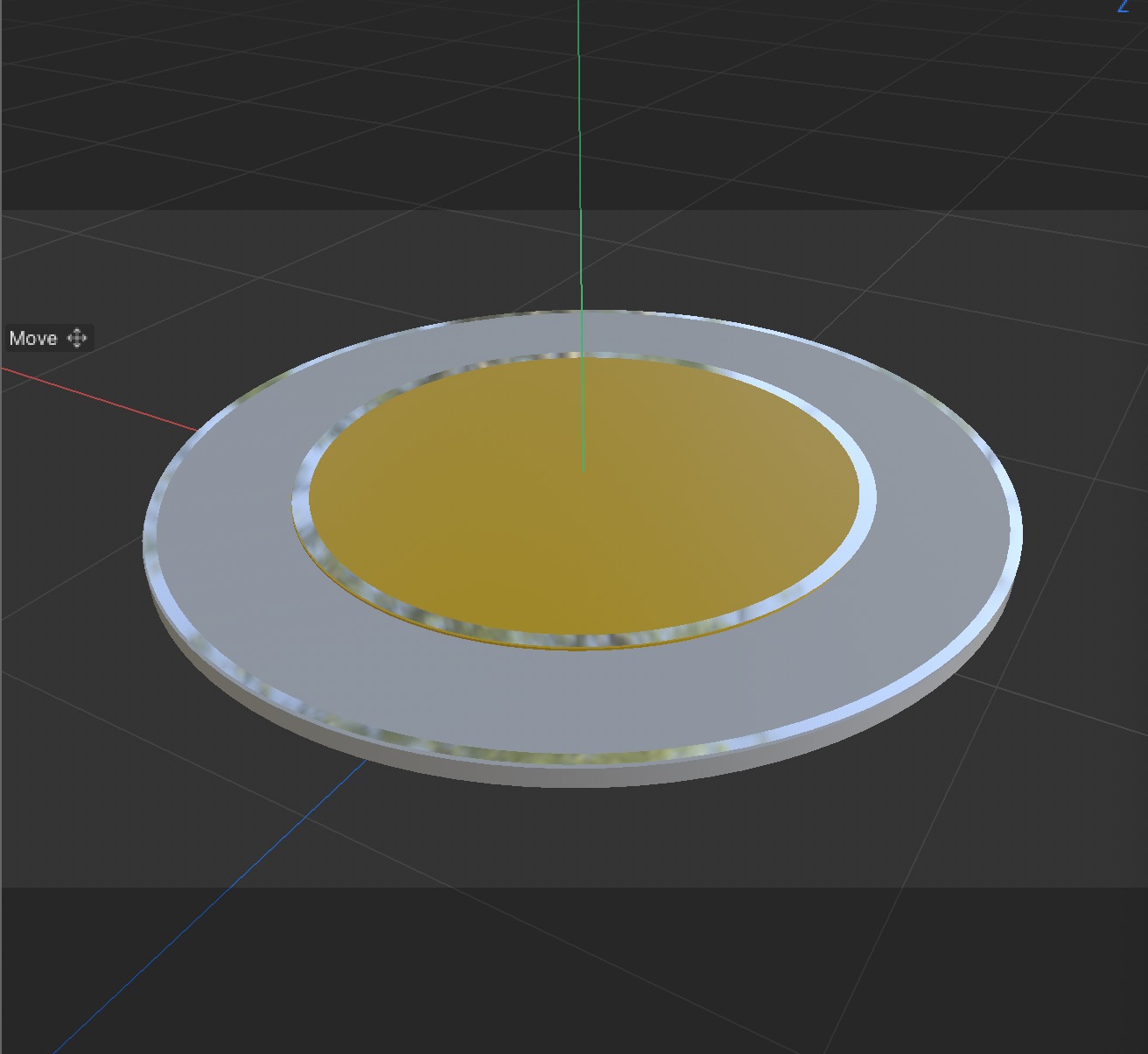 This is the top view of the coin model.