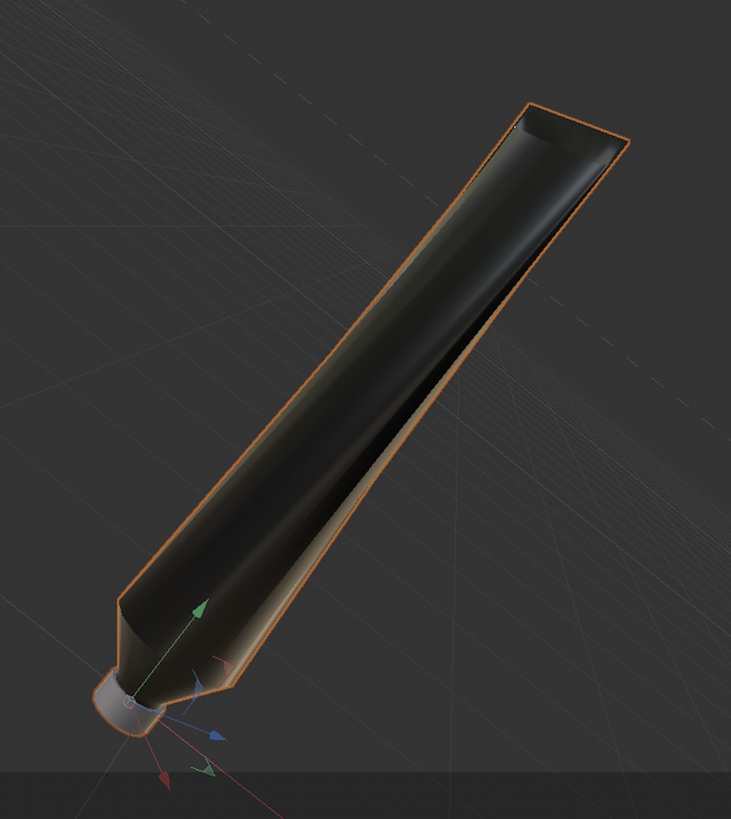 This is the side view of the toothpaste model.