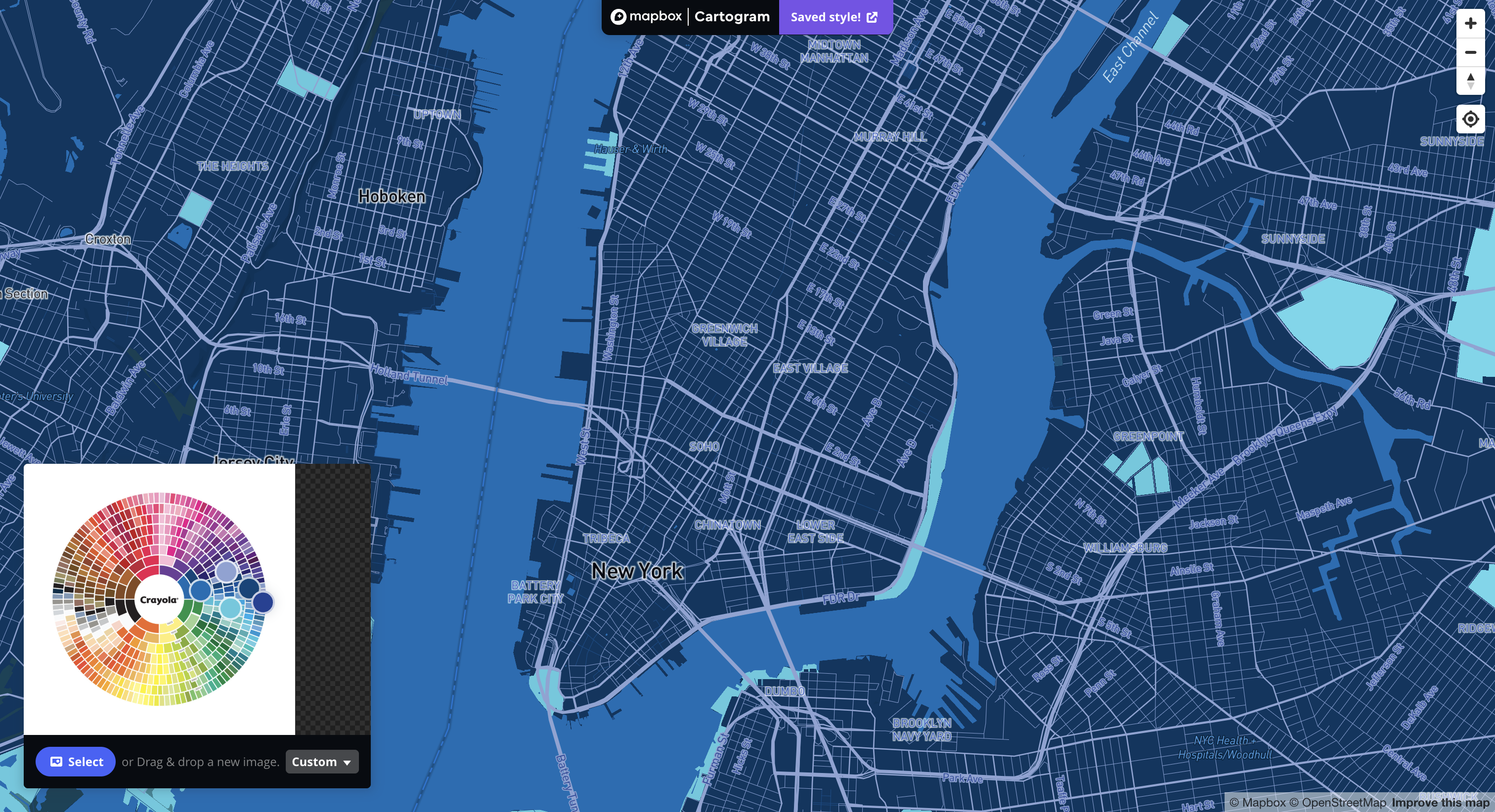 The image used is from Mapbox styling Informed by Spatial Workshop 1