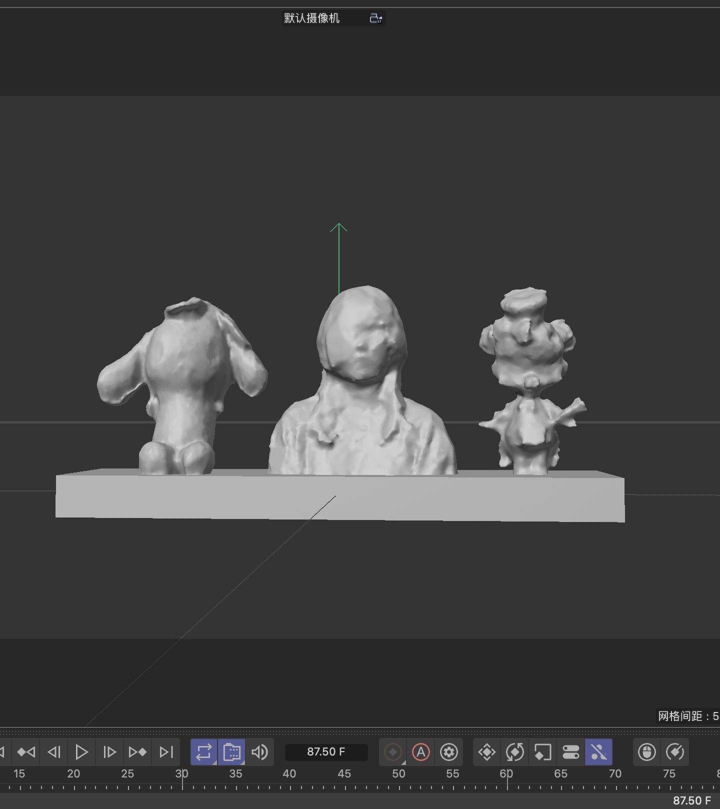 This is a demonstration of the process of modifying a 3d model using C4D software.