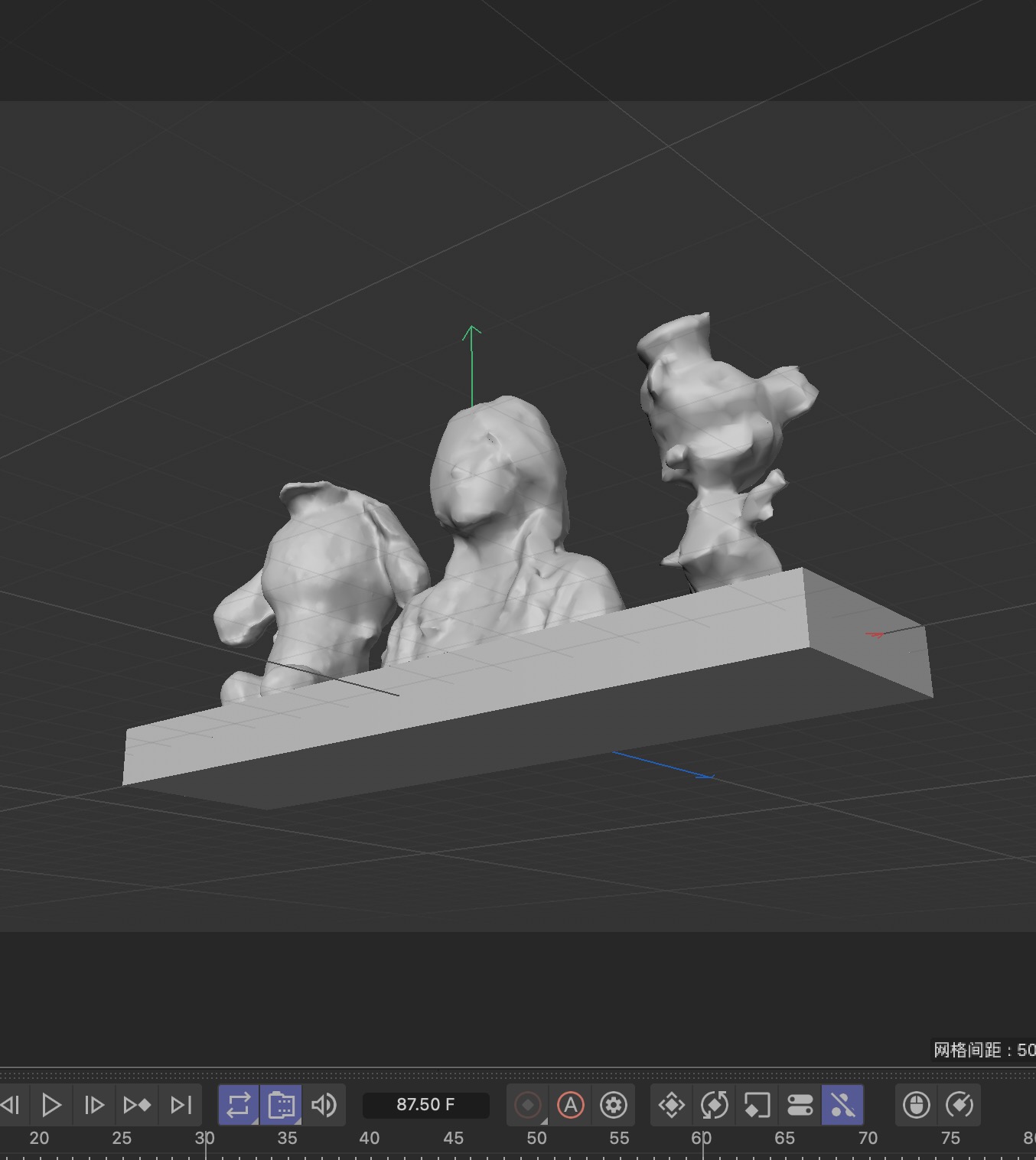 This is a demonstration of the process of modifying a 3d model using C4D software.s